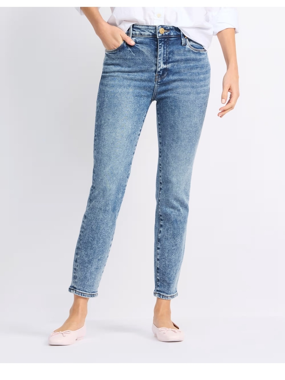 Charlize Fab Ab High Rise Cigarette Leg Jean